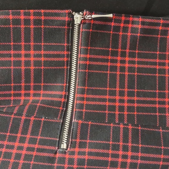 Allison Daley Red & Black Plaid Open Front Blazer Size 14 - Picture 3 of 10